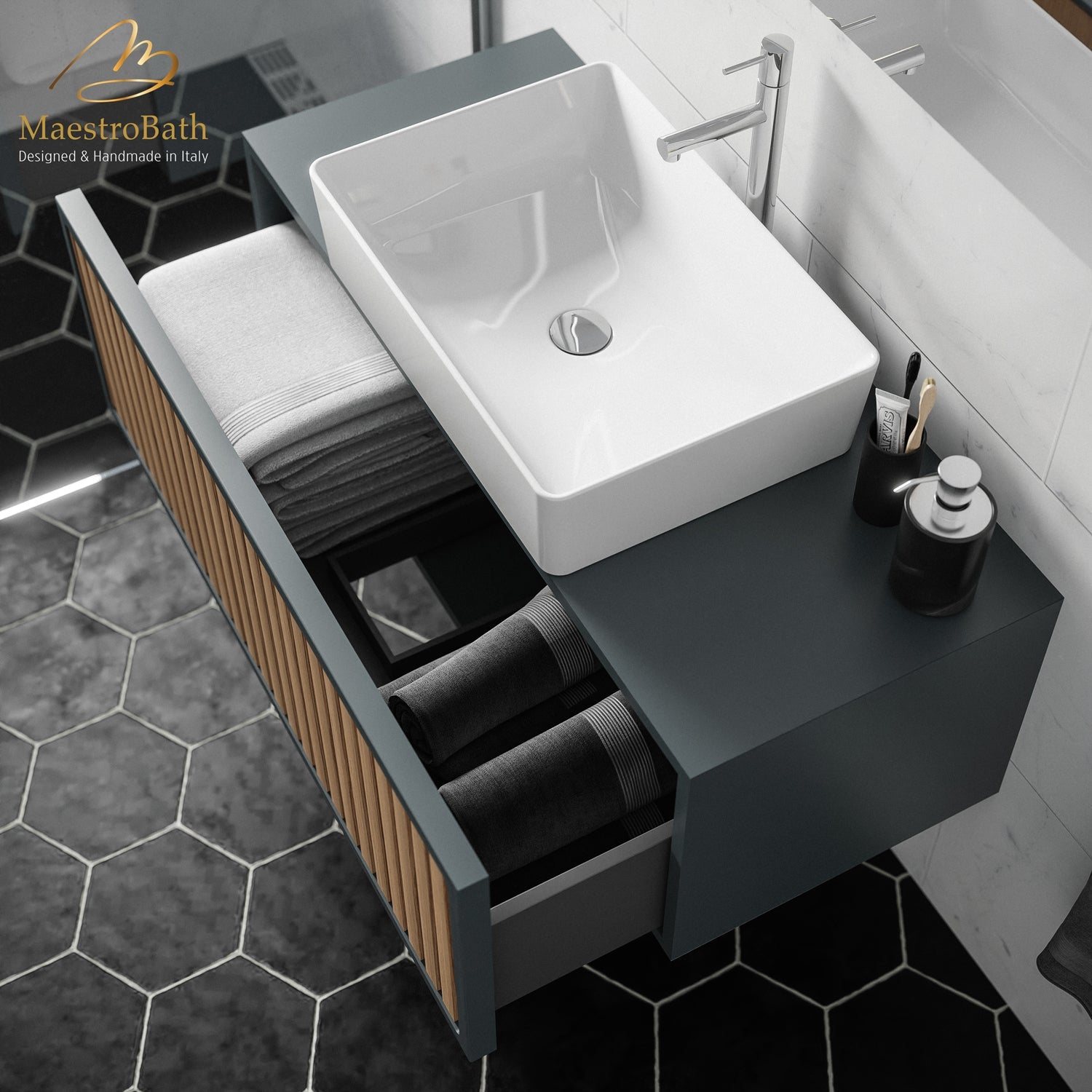 Orient 100 Bathroom Vanity | Anthracite #color_anthracite