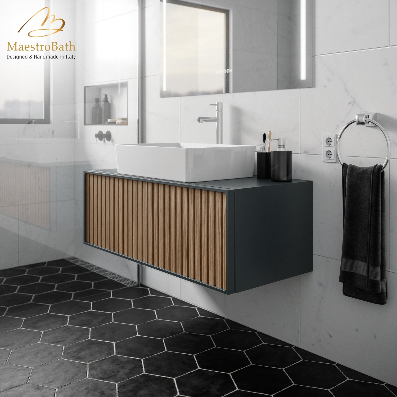 Orient 100 Bathroom Vanity | Anthracite #color_anthracite