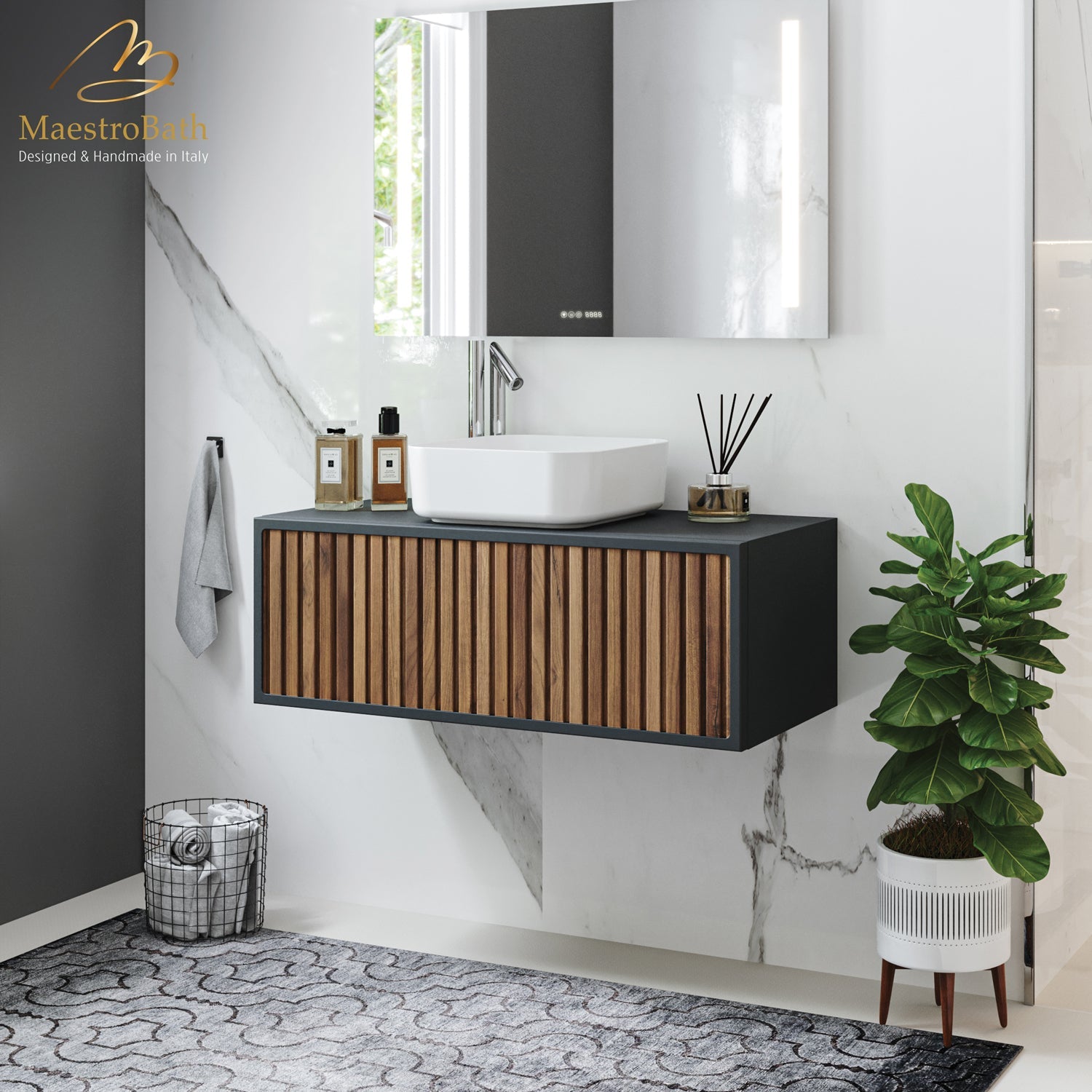 Orient 100 Bathroom Vanity | Anthracite #color_anthracite