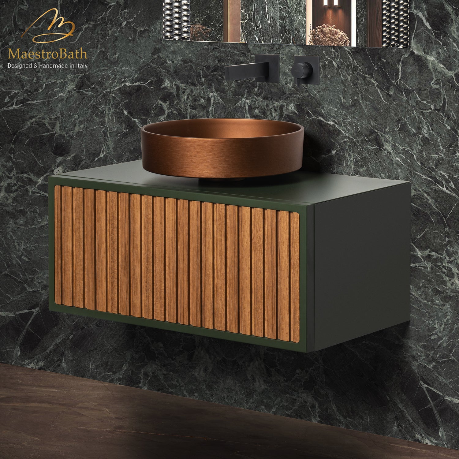 Orient 80 Bathroom Vanity | Olive Green #Size_31"