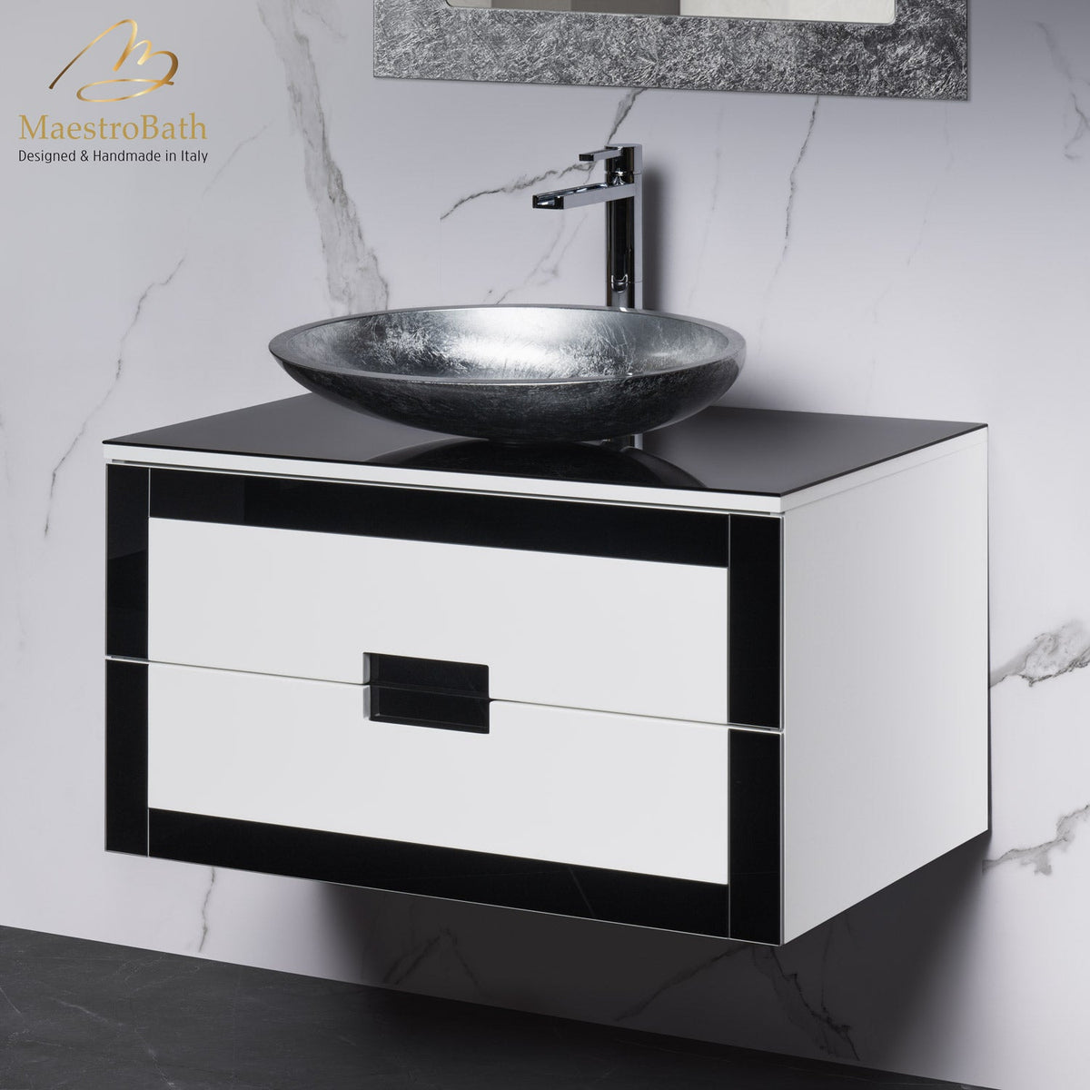 Luxury Bathroom Vanity 32" | Black and White #size_32"