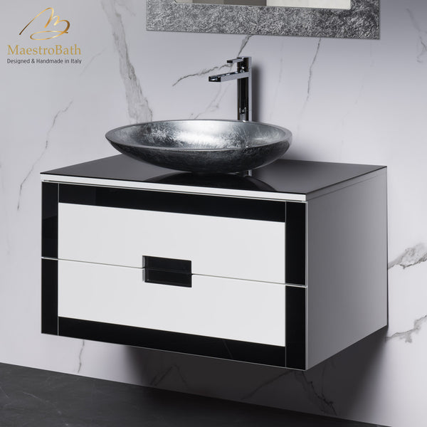 Luxury Bathroom Vanity 32" | Black and White