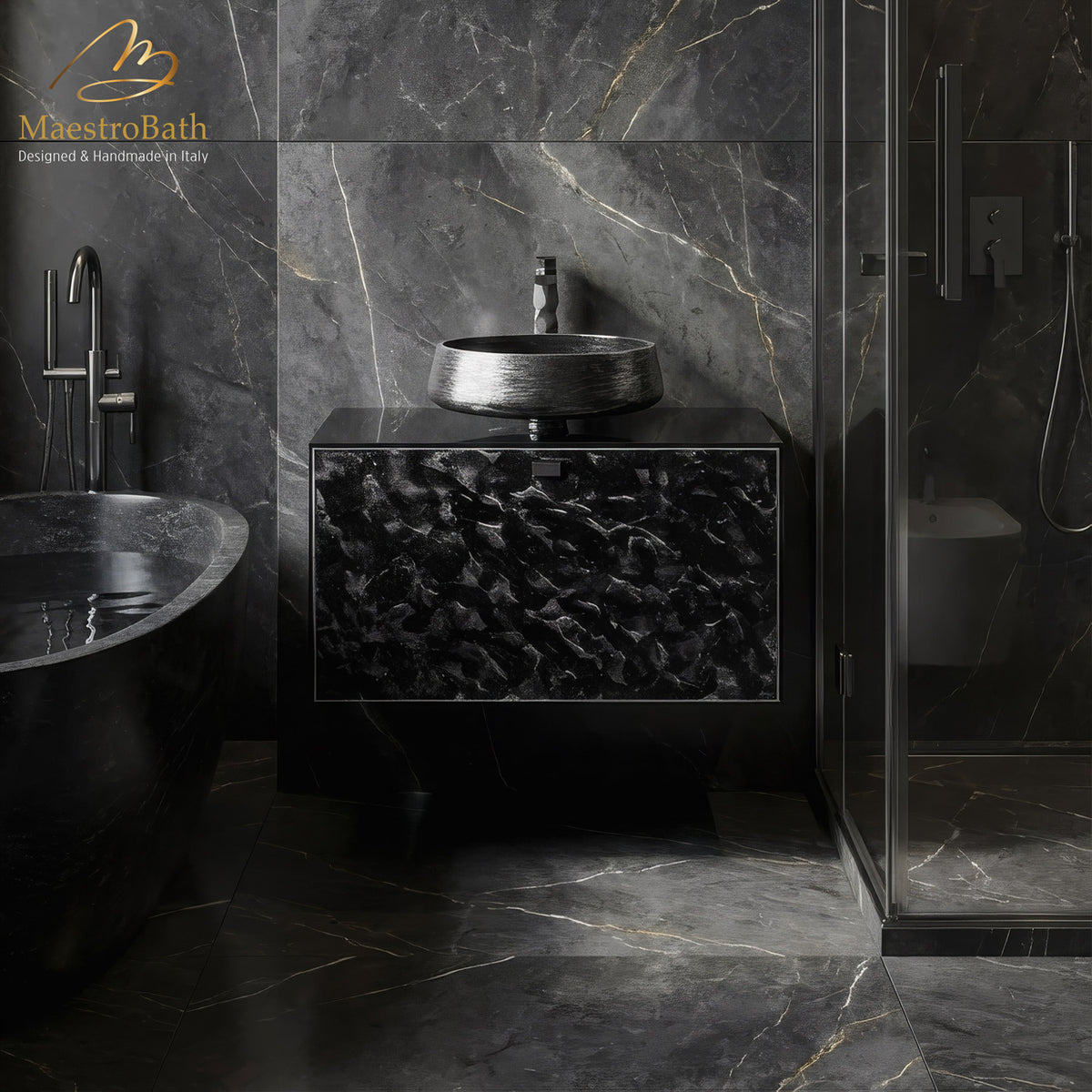 Luxury Murano Crystal Wallmount Bathroom Vanity #Size_32"