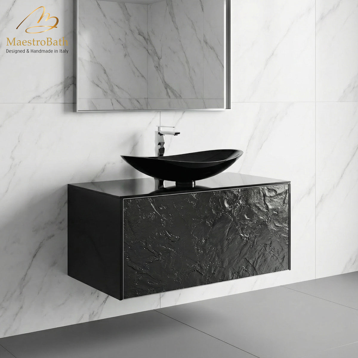 Luxury Murano Crystal Wallmount Bathroom Vanity #Size_36"
