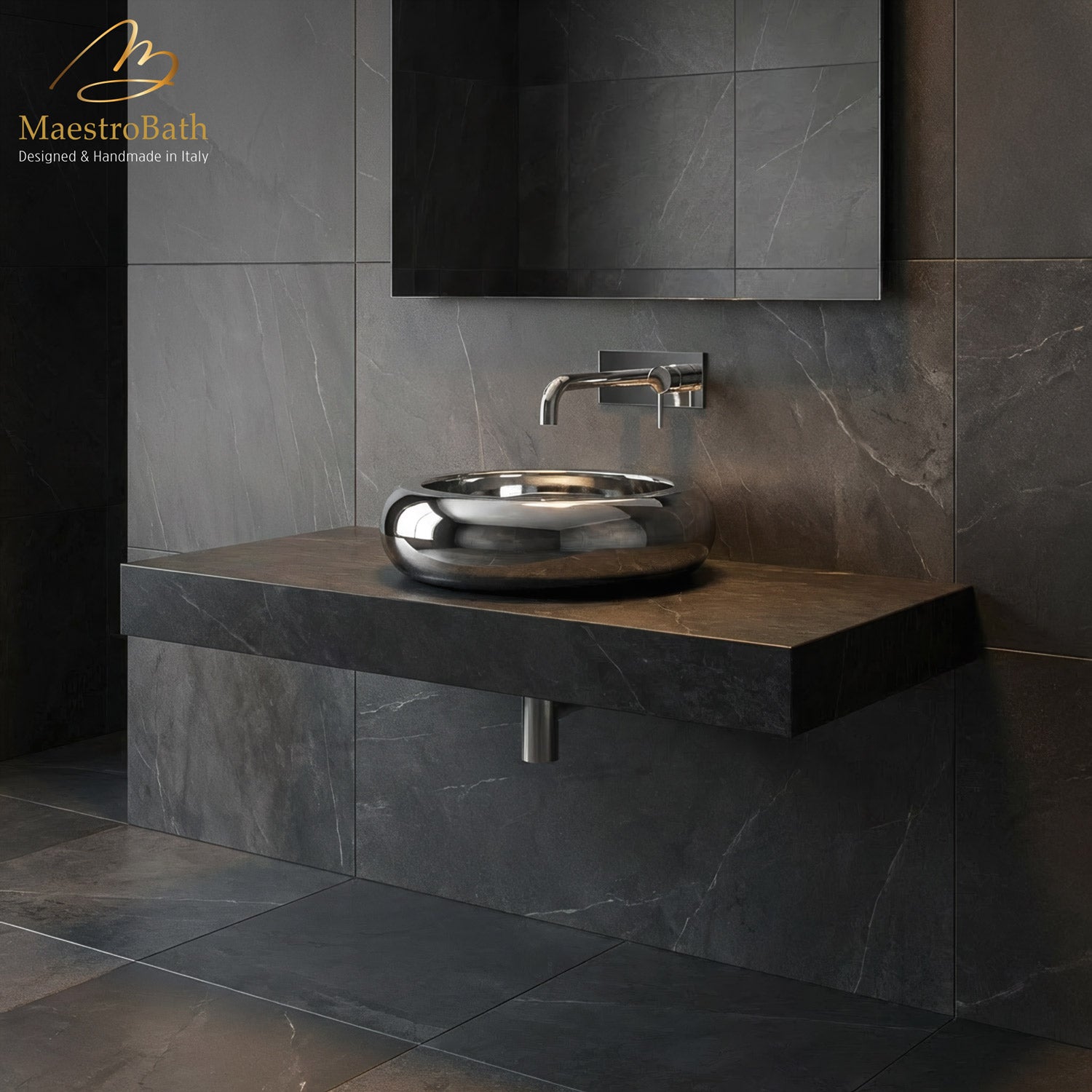 Stainless Steel Glo Ball Shiny Steel Vessel Sink