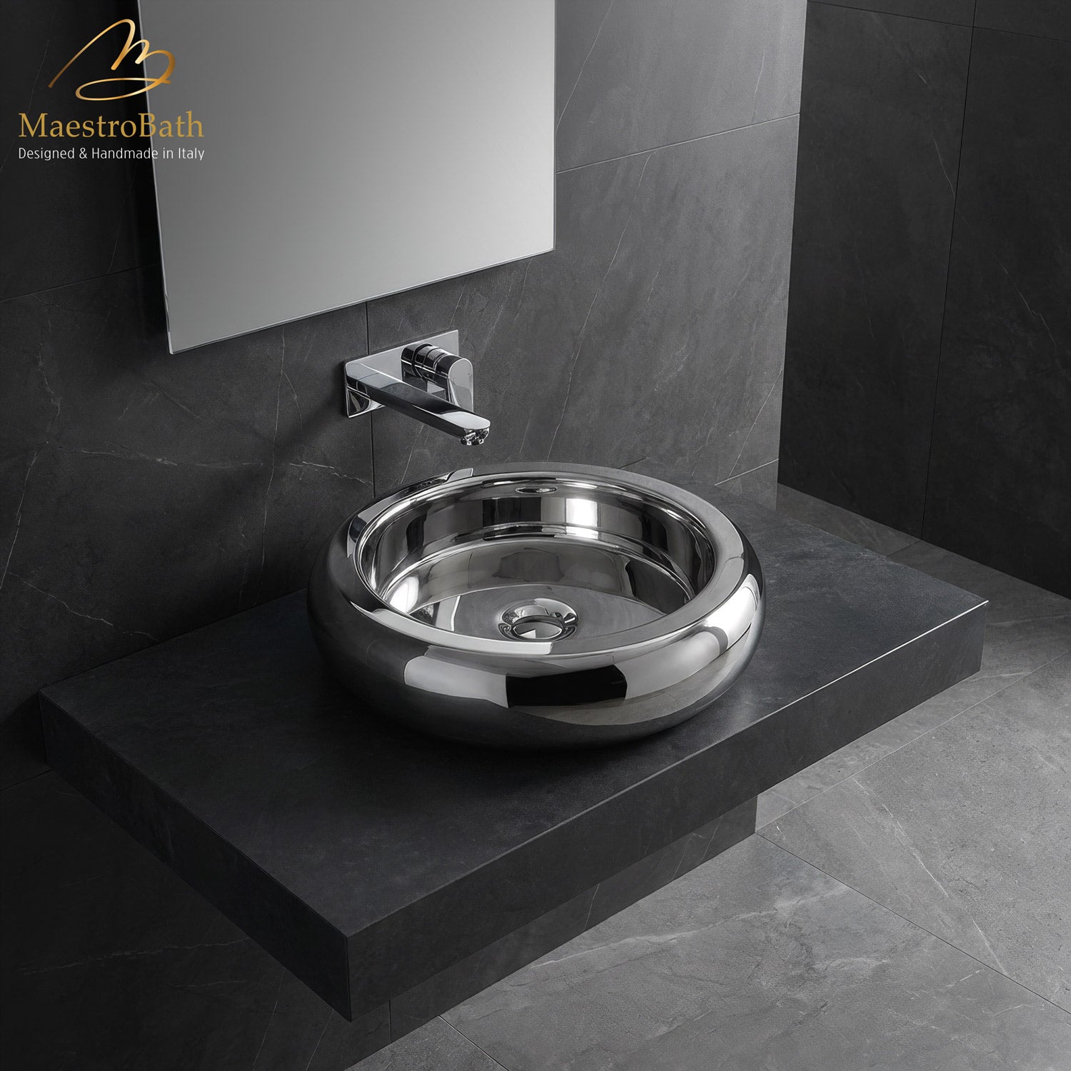 Stainless Steel Glo Ball Shiny Steel Vessel Sink