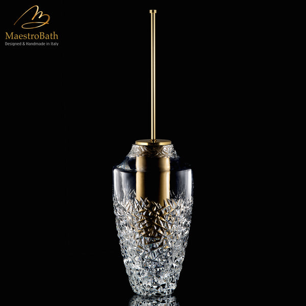 Ice Lux Small Brush Holder | Clear/Gold