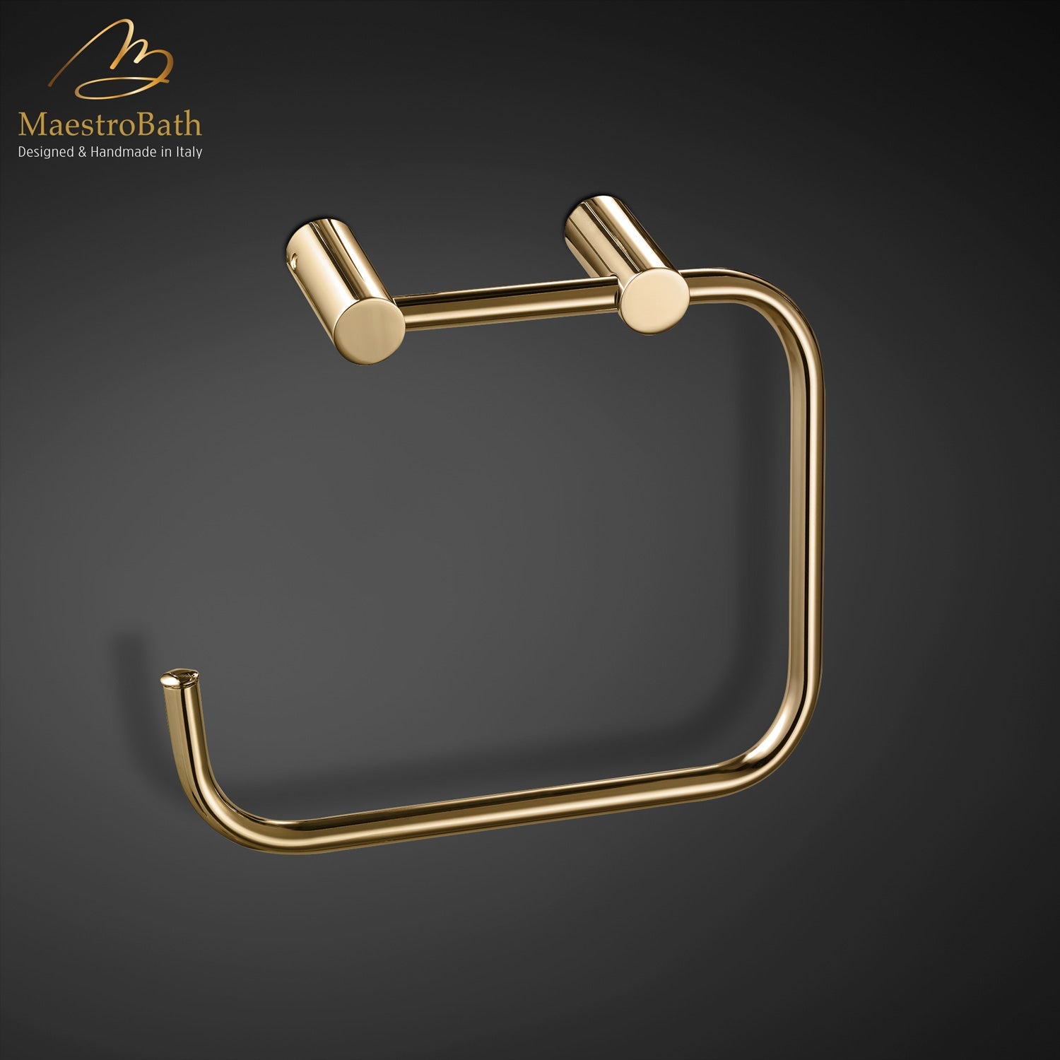 Luxury Towel Ring | Polished Gold