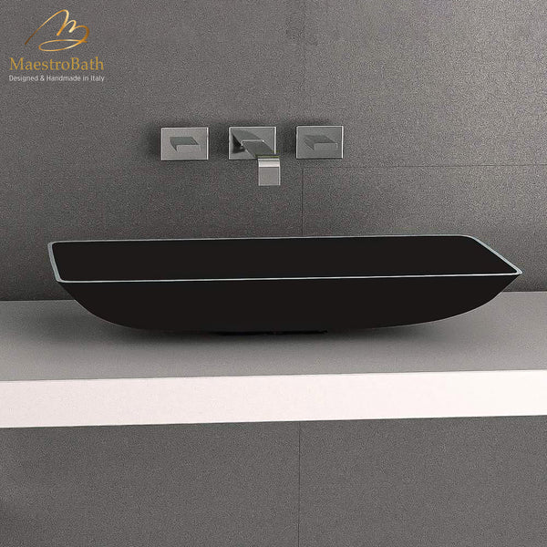 Alumix Nek Rectangular Vessel Sink #color_black