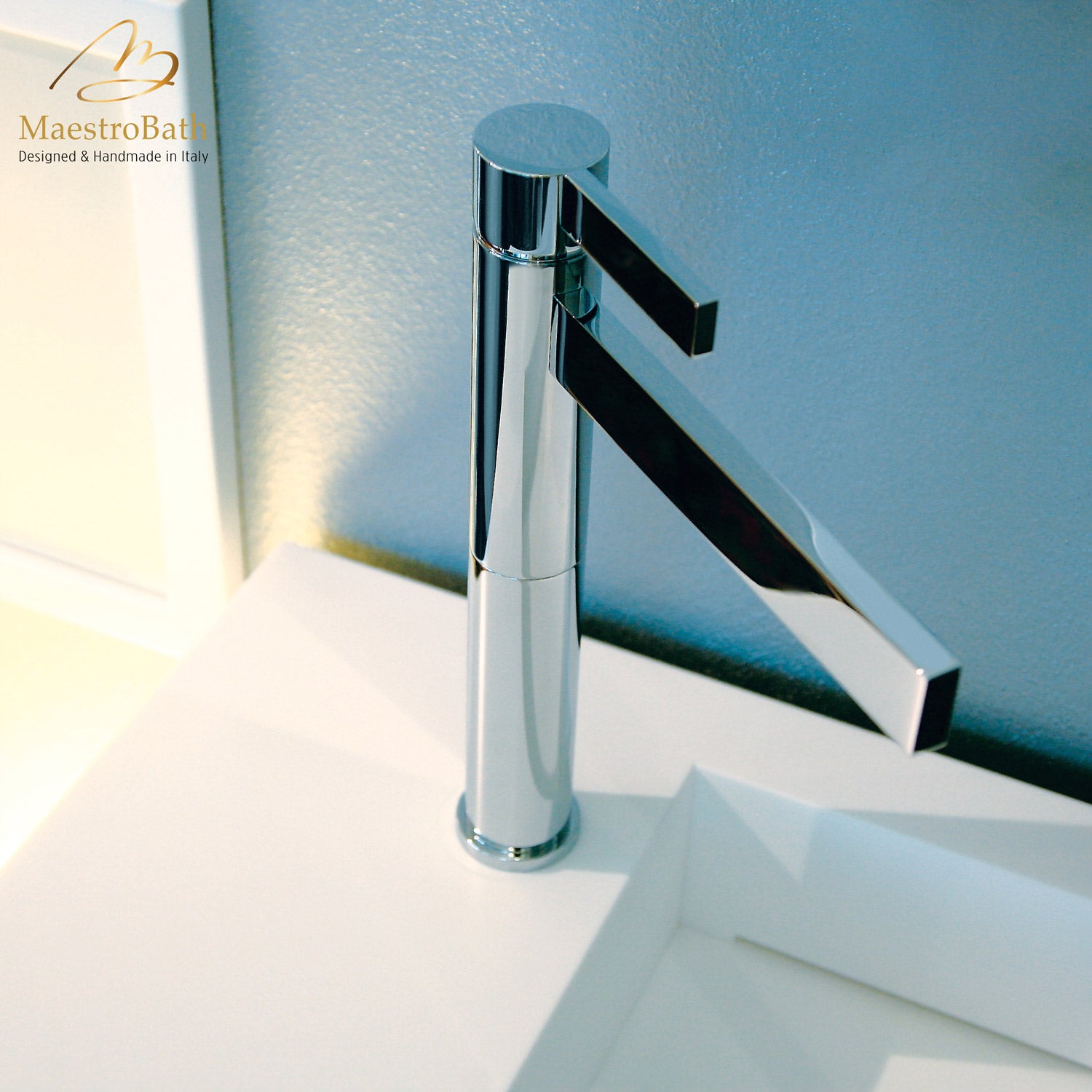 Caso Polished Chrome Designer Bathroom Faucet #color_polished chrome