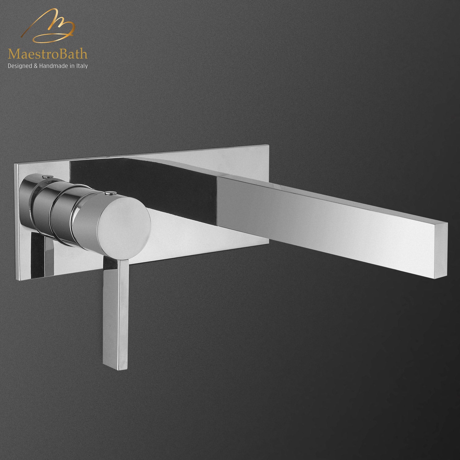 Luxury Wall Mount Bathroom Faucet Caso Chrome #color_polished chrome