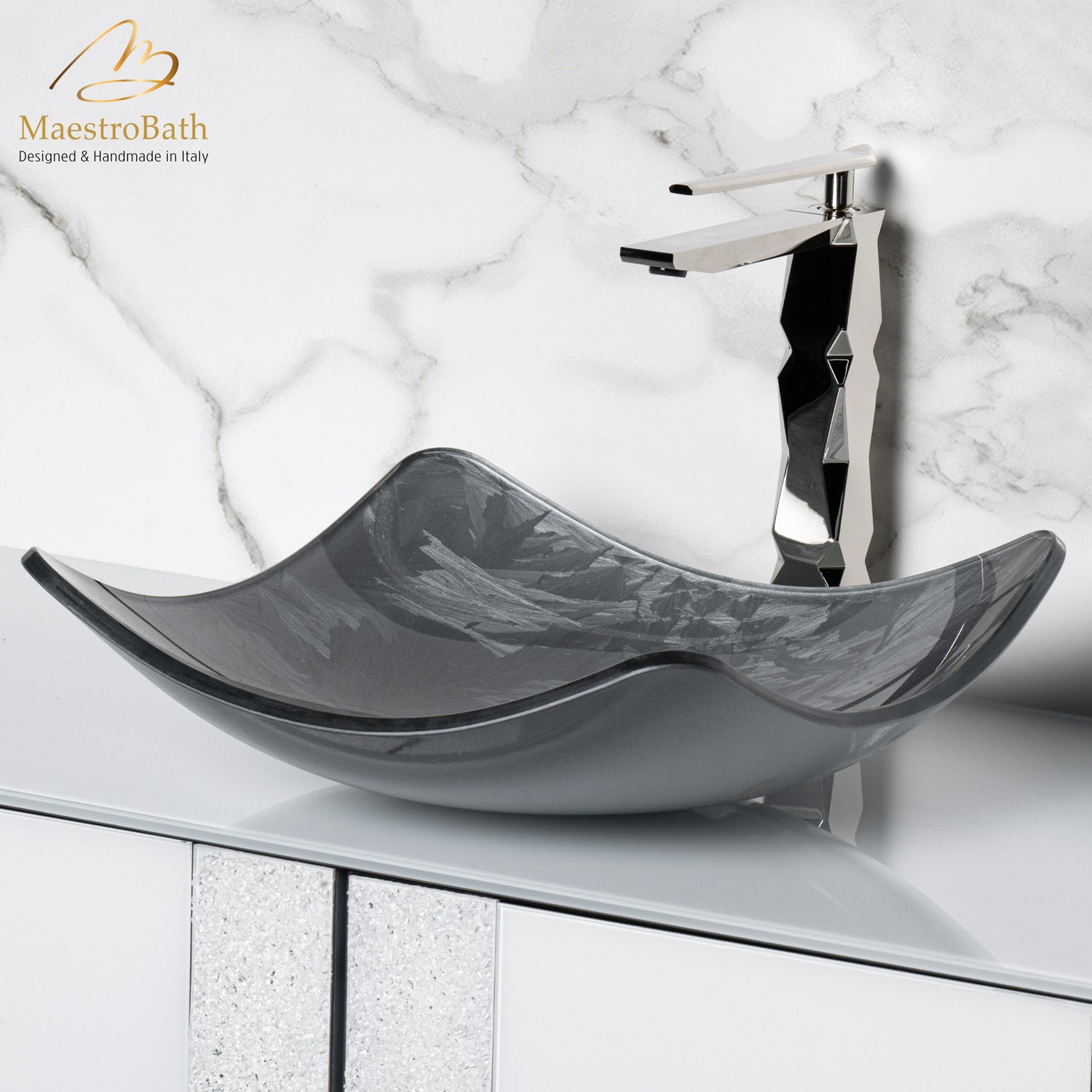 Kara Luxury Vessel Sink | Brushed Silver #color_brushed silver