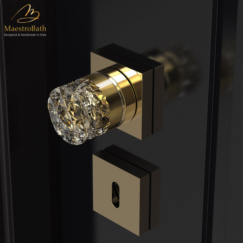 Luxury Crystal Door Handle | Gold