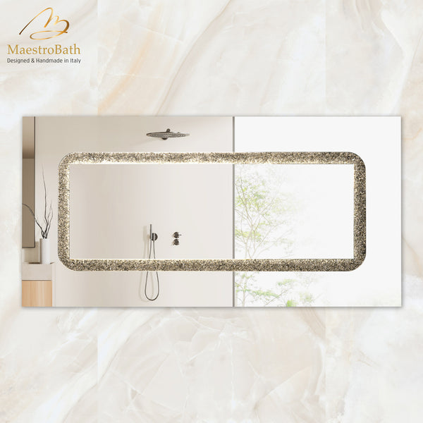 Cristallo Luxury Double Vanity Mirror | Bronze