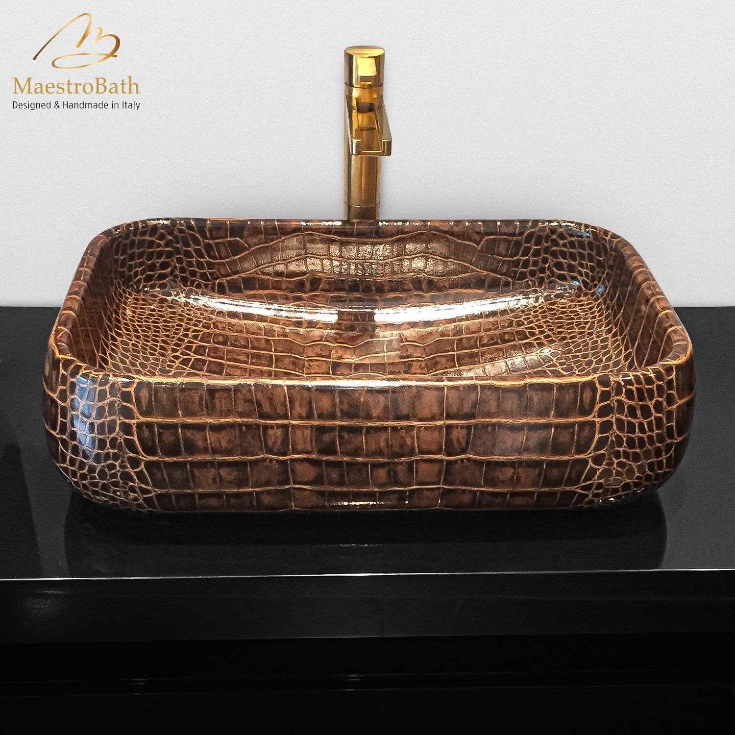 MODA DUNDEE Hand-Cut Ceramic Bathroom Sink