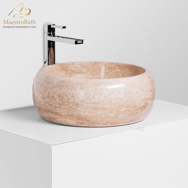 Anatara Veli Natural Stone luxury vessel Sink | Sandstone Beige