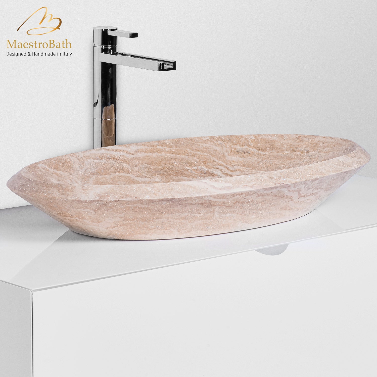 Sundari Infinity Natural Stone luxury vessel sink #color_sandstone beige