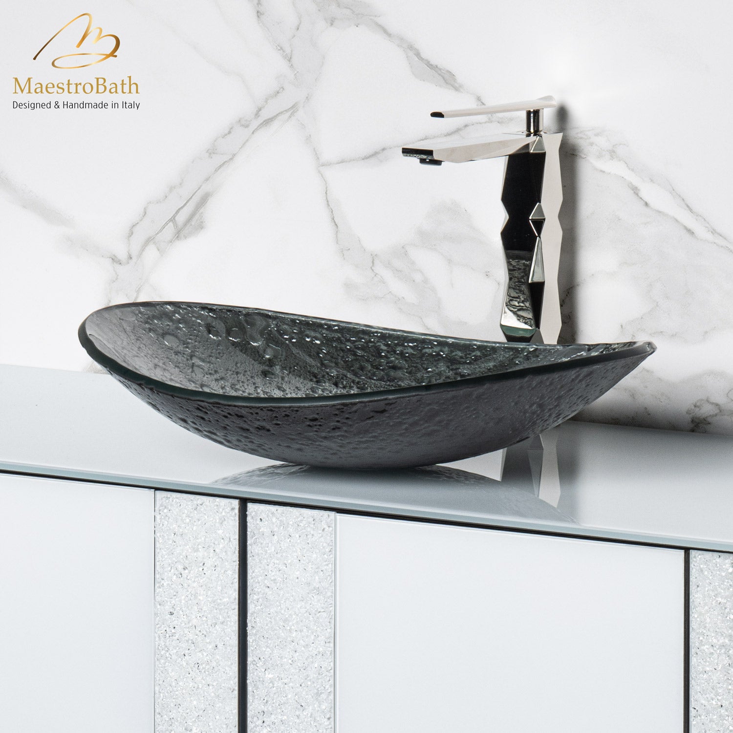 Orfeo Luxury Vessel Sink | Silver #color_silver