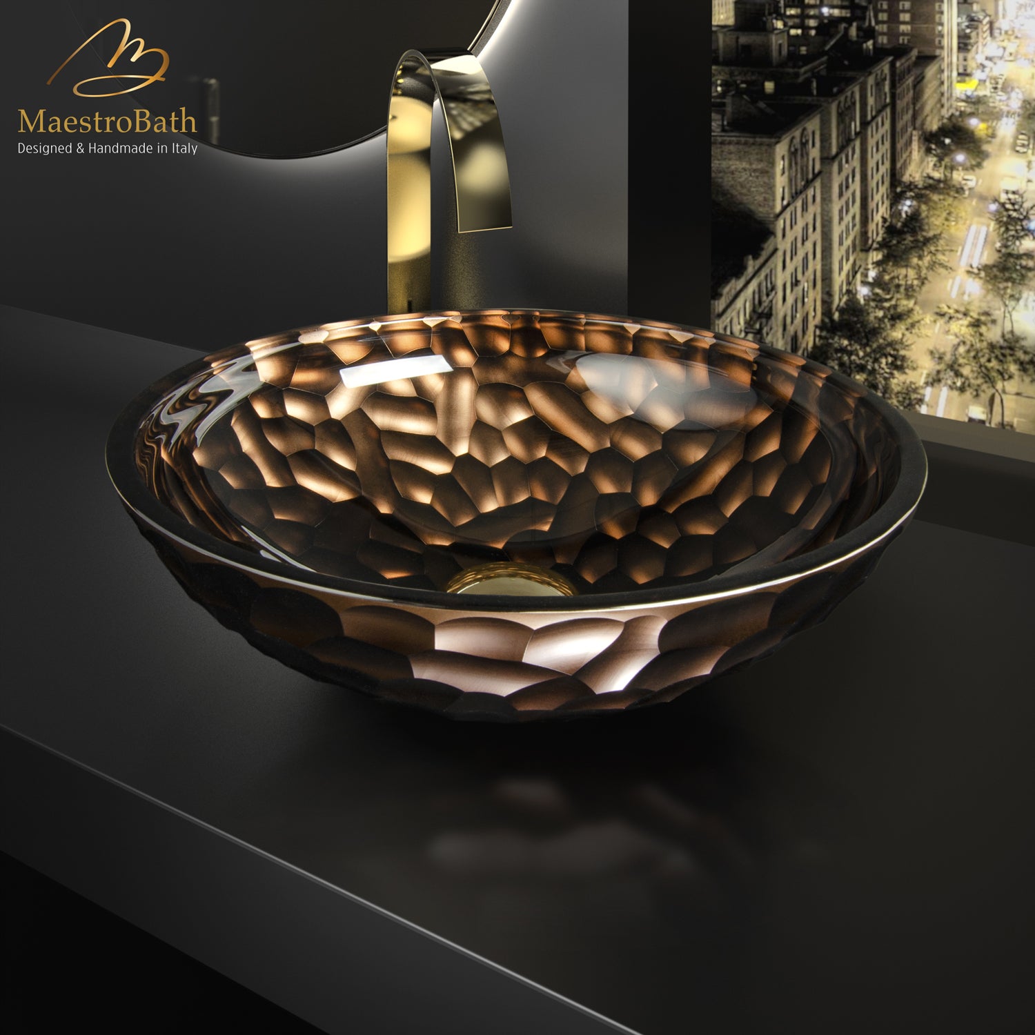 Prism Luxury Vessel Sink | Bronze #color_bronze