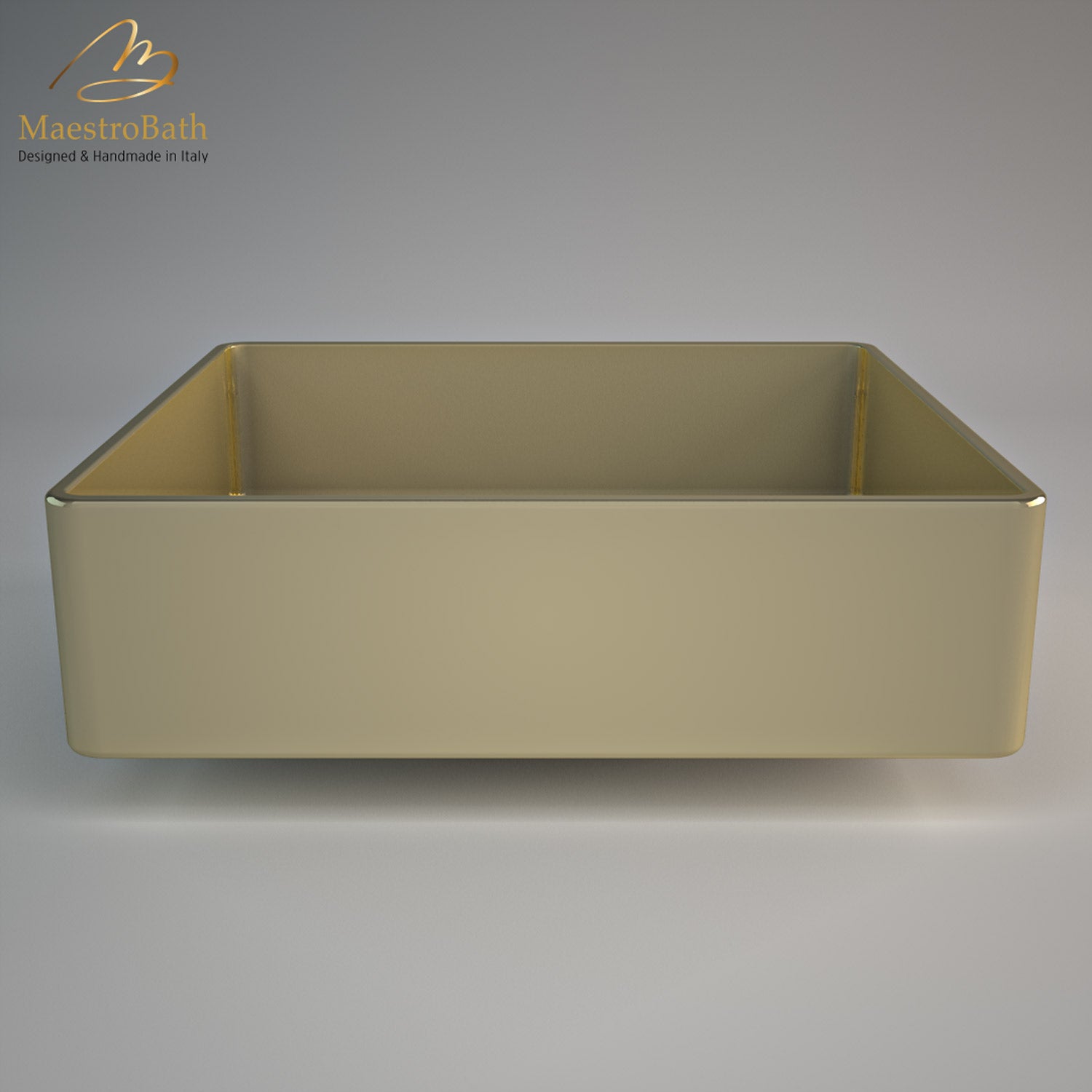 Pert Four Starlight Square Vessel Sink #color_champagne starlight