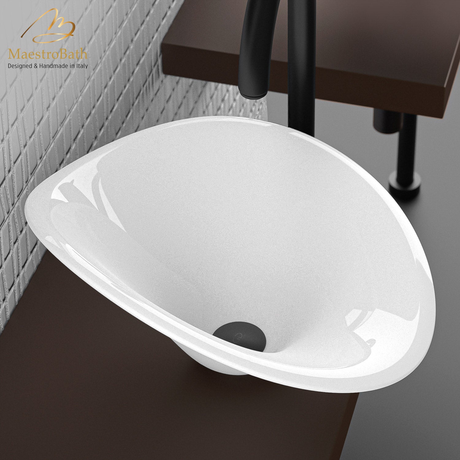 Calla Lilly White Ultra Modern Bathroom Sink #color_white