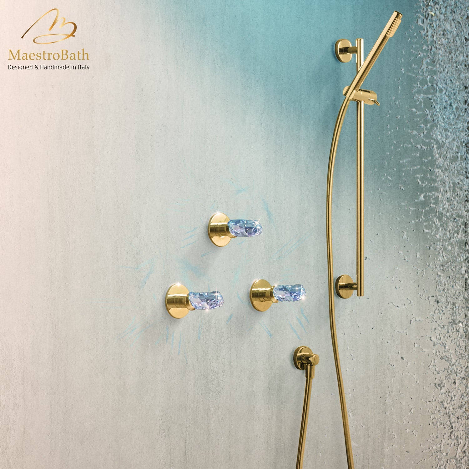 Lux Built-in Diverter 4 Ways | Polished Gold