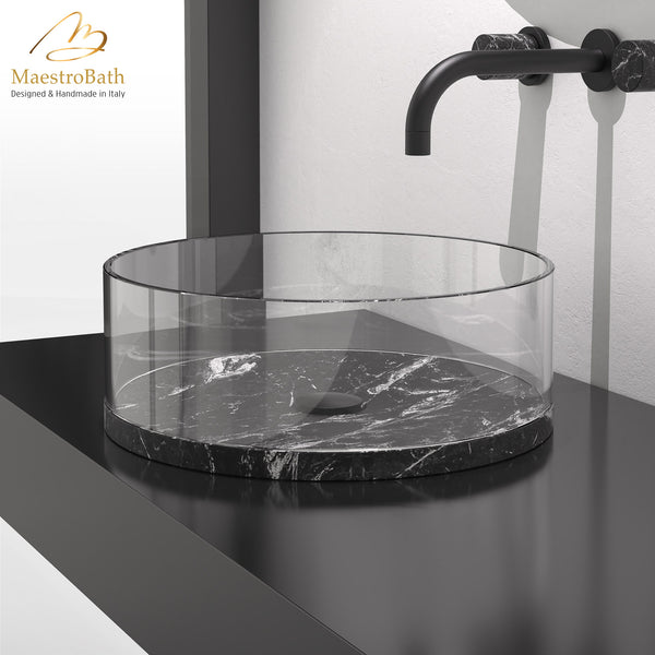Cosmopolitan Circular Vessel Sink | Black #color_black