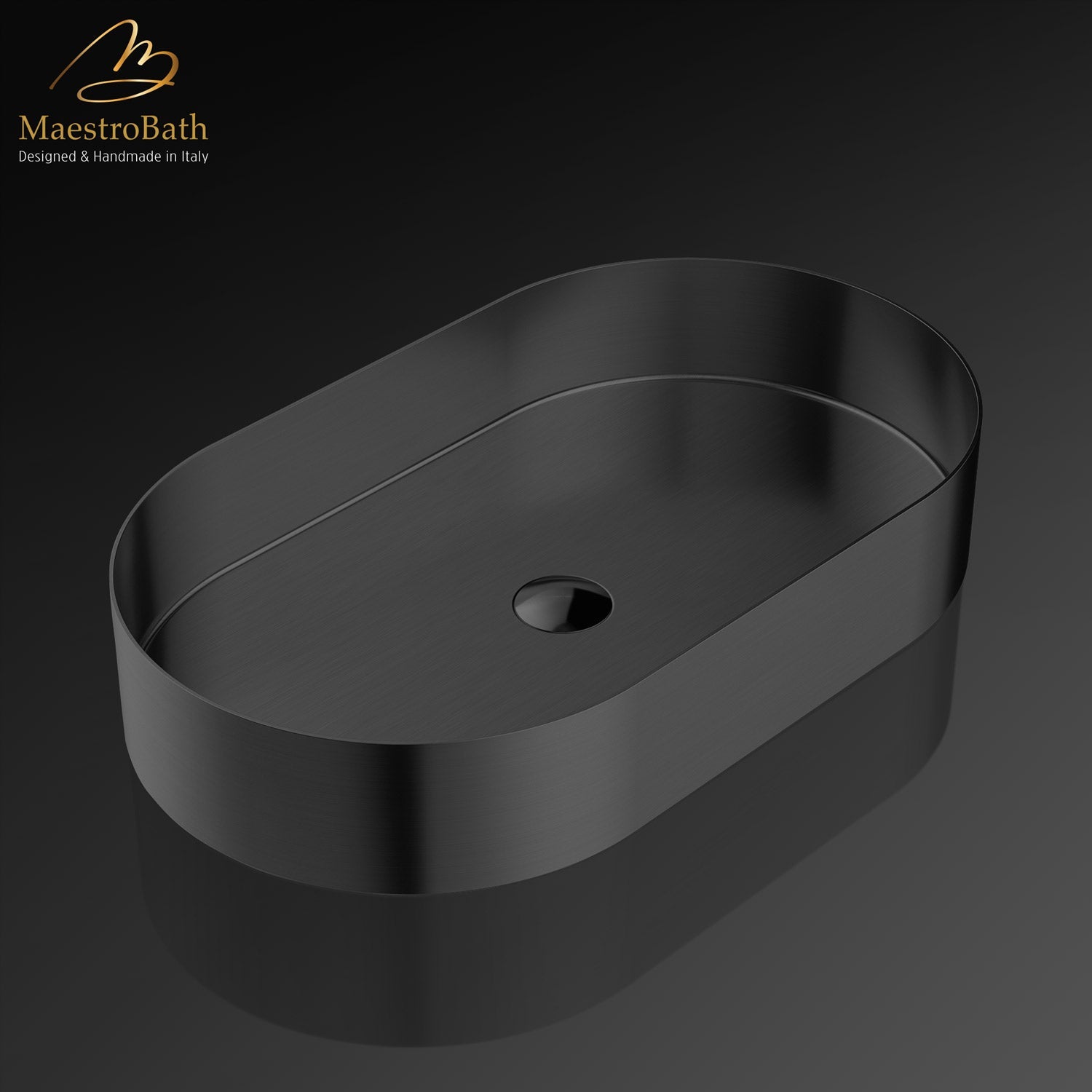 Modern Oval Vessel Sink #color_gun metal
