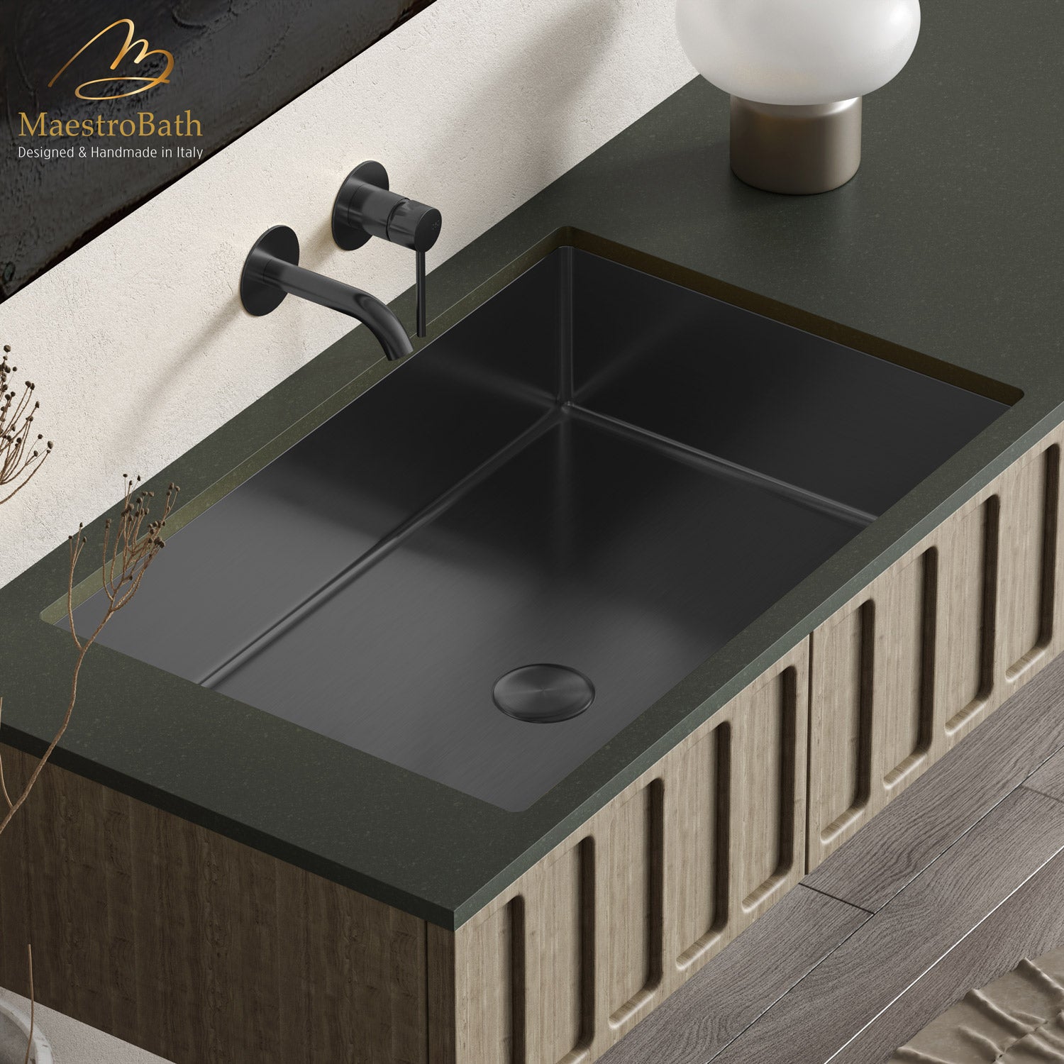 Modern Rectangular Under-mount Sink #color_gun metal