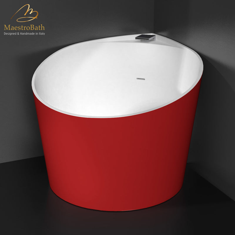 Modern Round Bathtub | Red