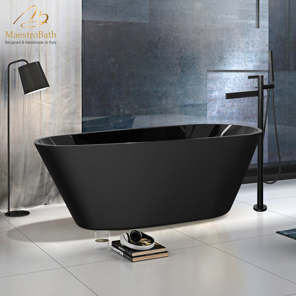 Sophia Luxury Freestanding Bathtub | Black