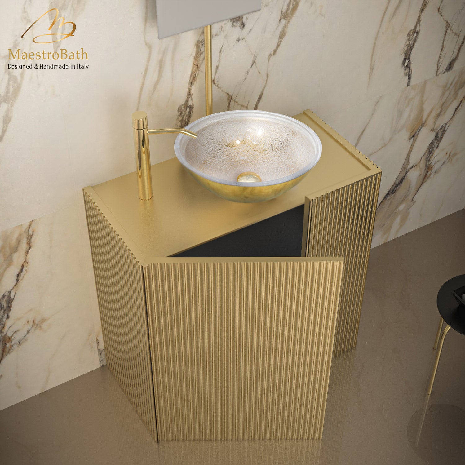 Gloria Luxury Bathroom Vanity & Integrated Mirror #color_gold