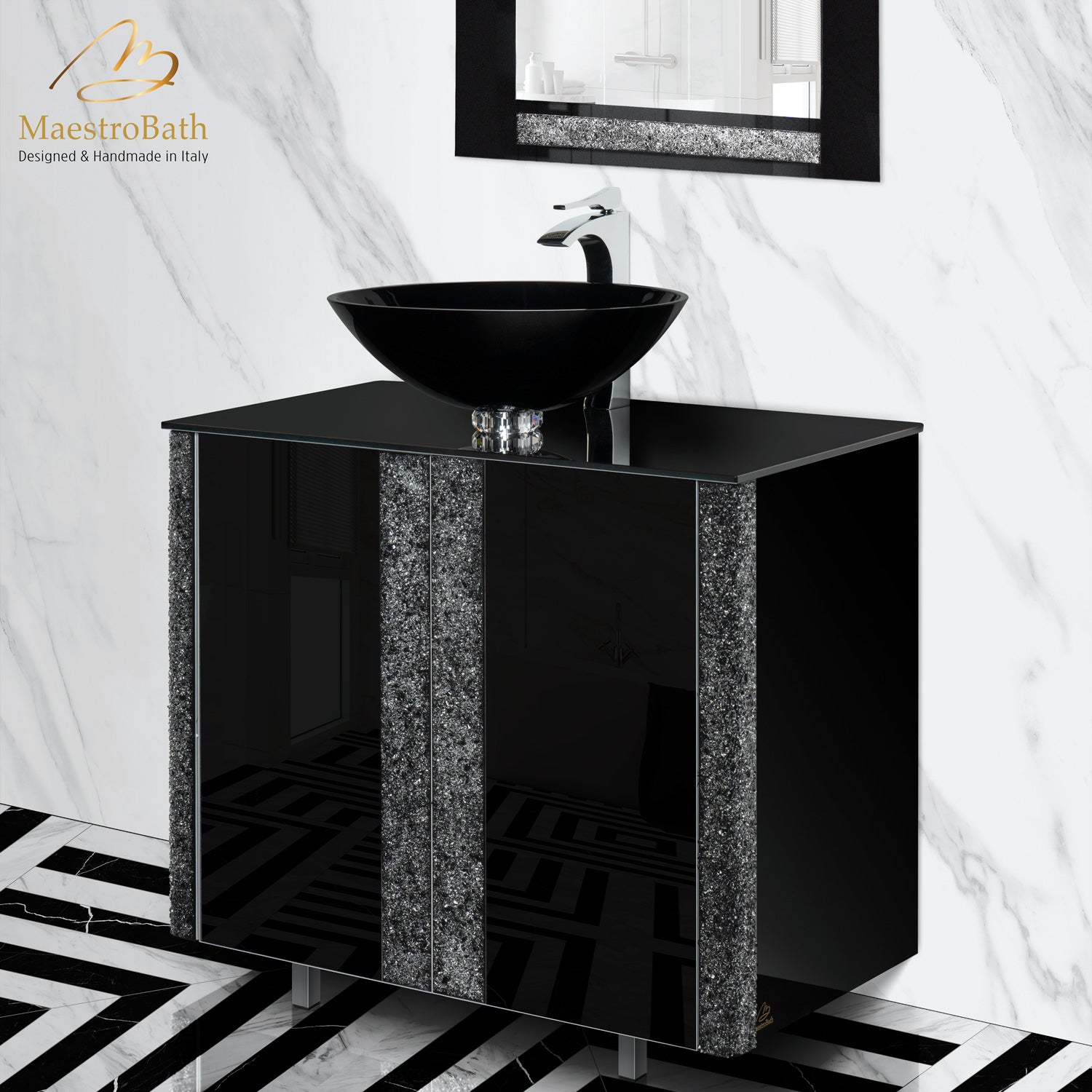 Princess Luxury Crystal Black Vanity #color_black