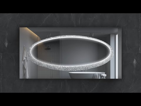 Lucent Luxury Crystal Double Vanity Mirror | Ice