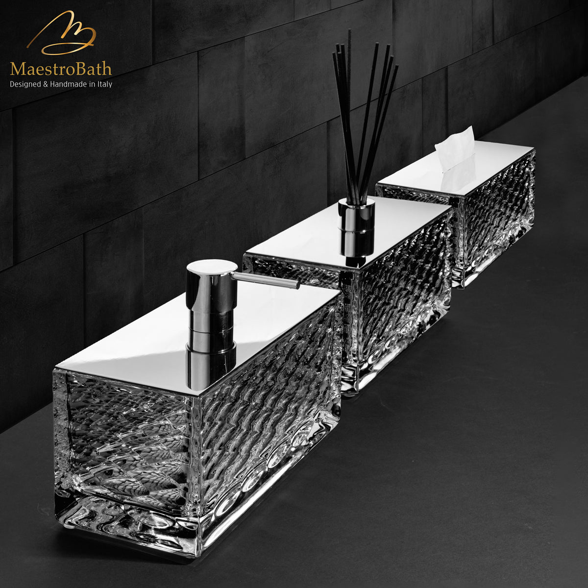 Allure Essence by Tonino Lamborghini Accessory Set, shown in clear and chrome