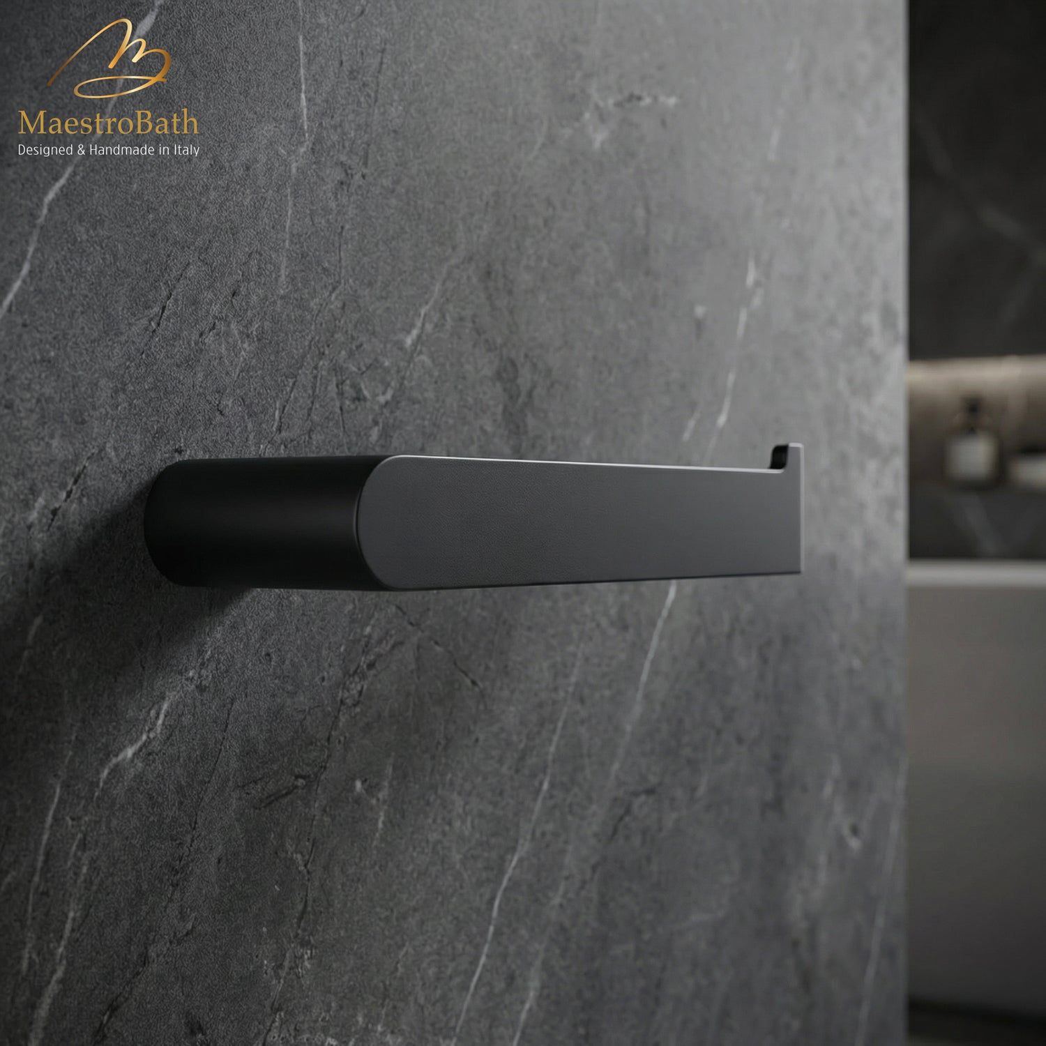 Linear Modern Toilet Paper Holder #color_black