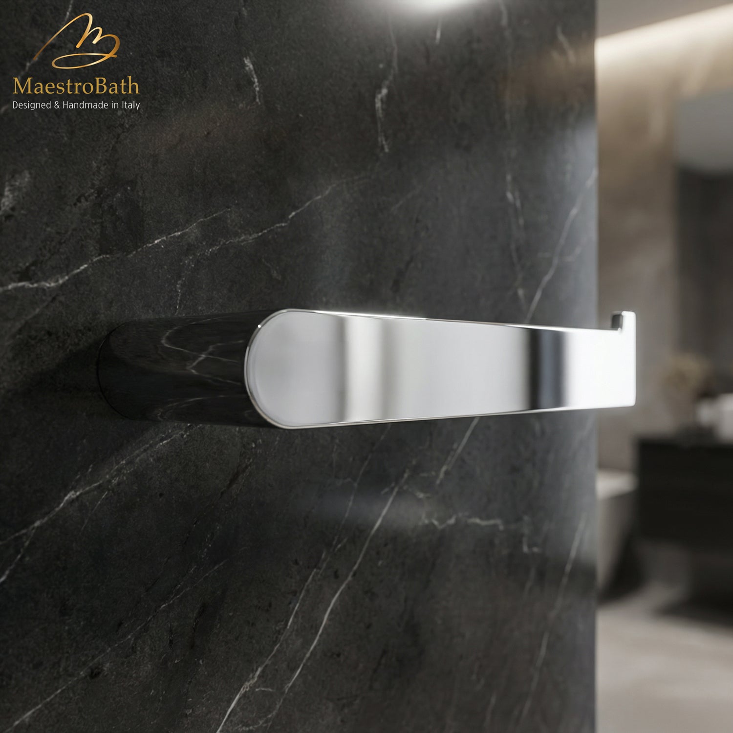 Linear Modern Toilet Paper Holder #color_polished chrome