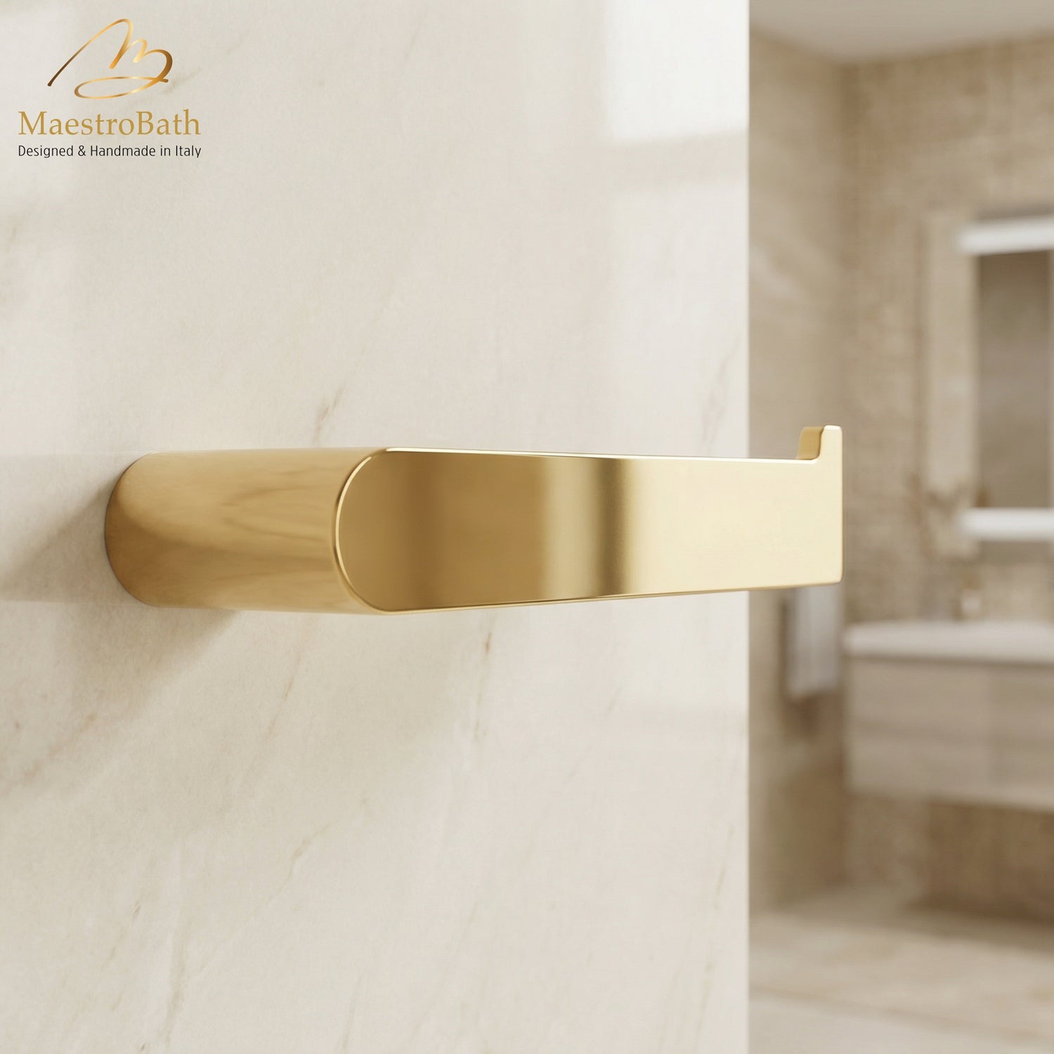 Linear Modern Toilet Paper Holder #color_polished gold