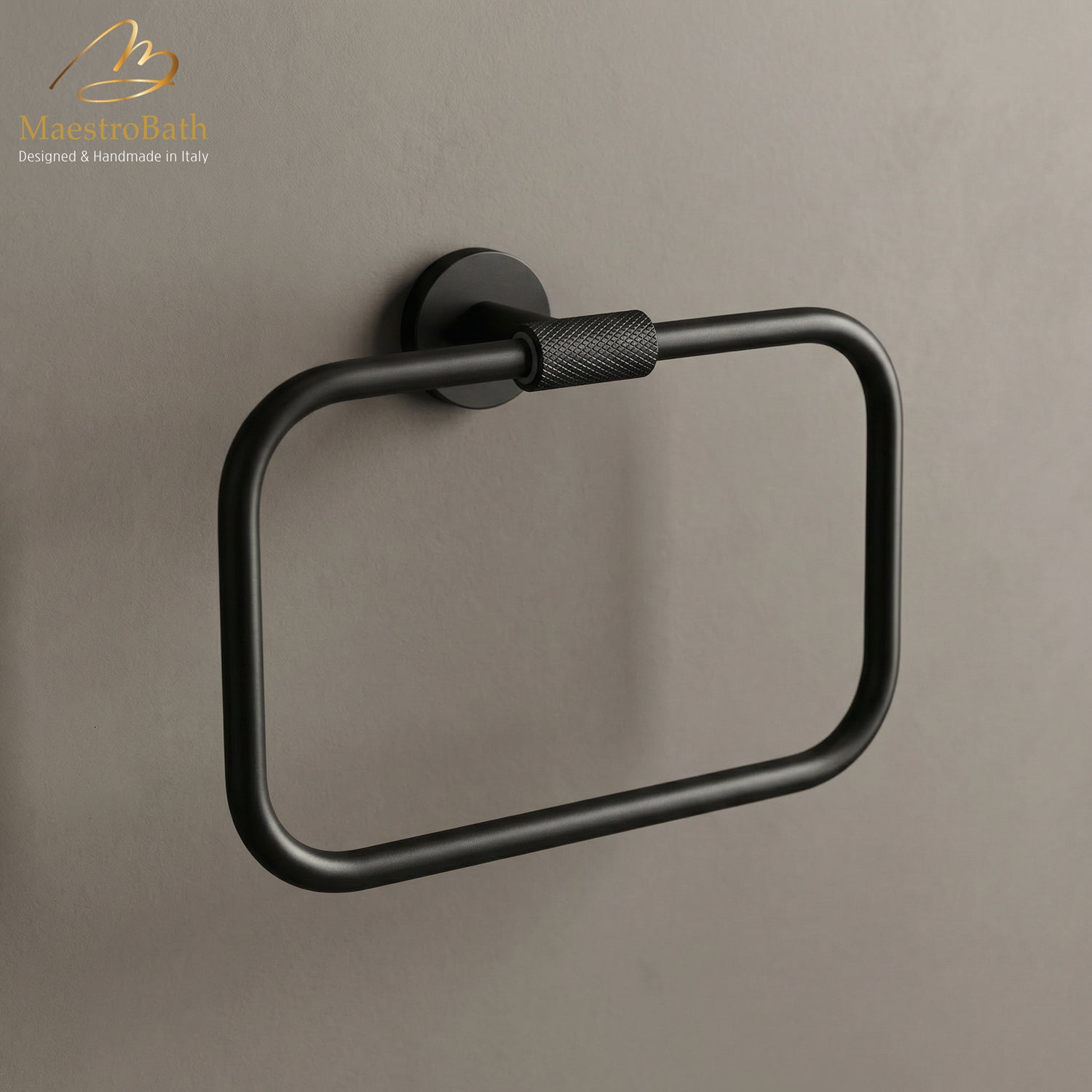 Forward Square Towel Ring #color_black