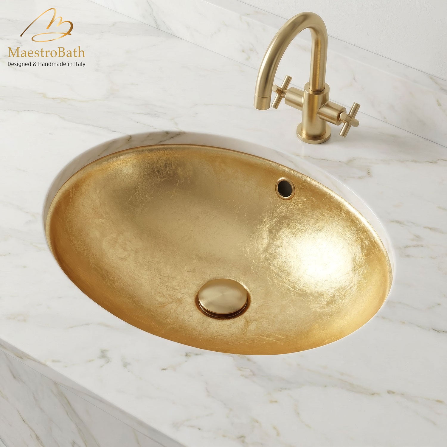 Flou Undermount Modern Bathroom Sink with Overflow