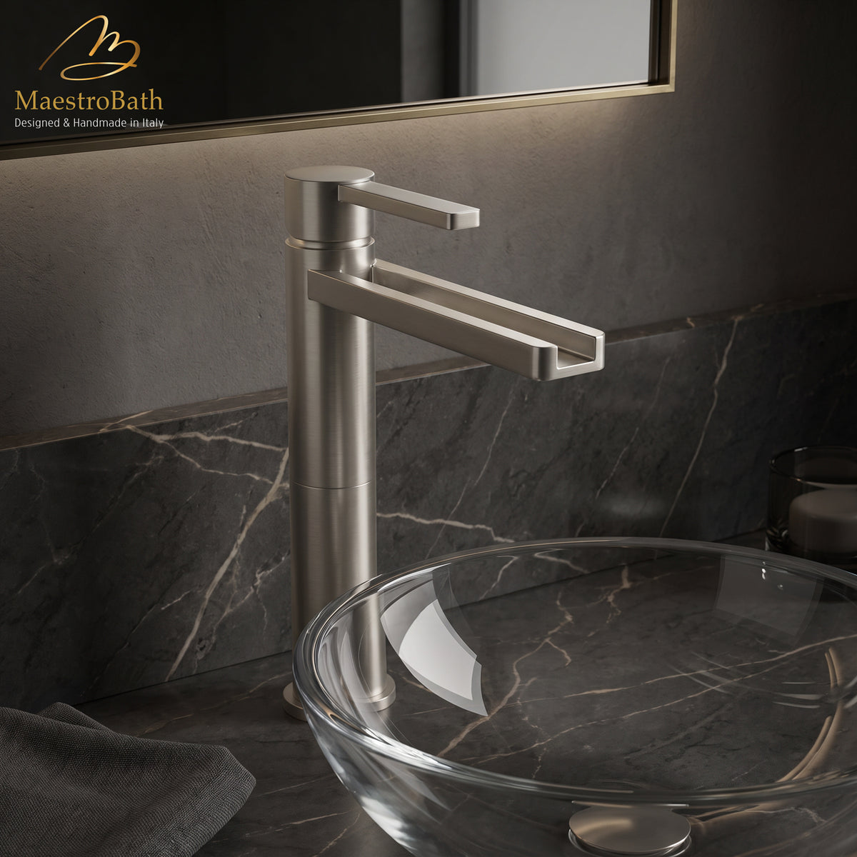 Aqua Brushed Nickel Luxury Bathroom Faucet #color_brushed nickel