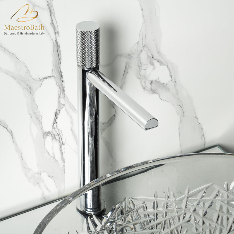 AUX High Bathroom Faucet | Polished Chrome