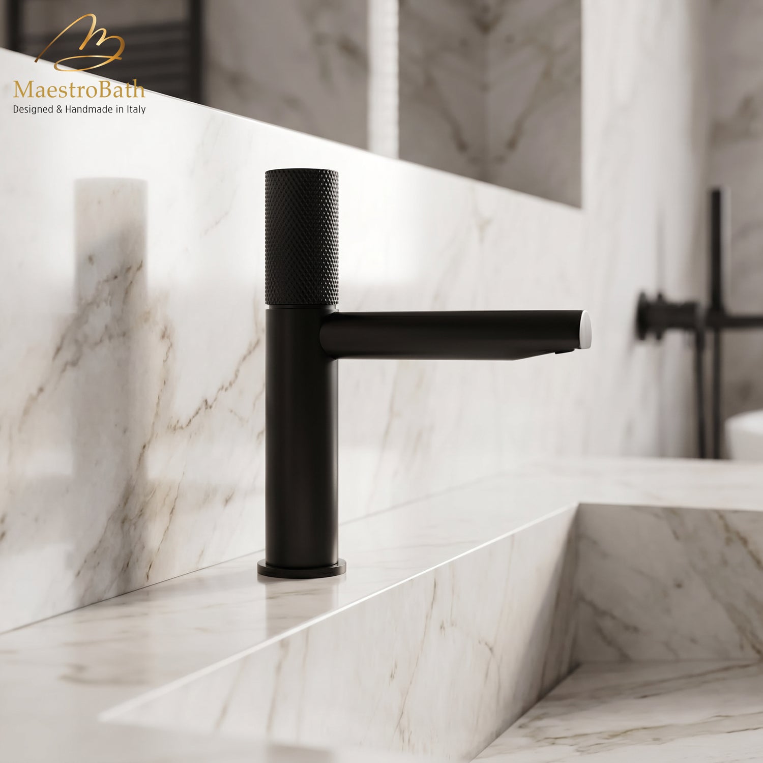 AUX Low Bathroom Faucet | Black #color_black