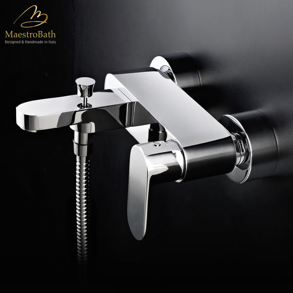 Chik Modern Bath Filler #color_polished chrome