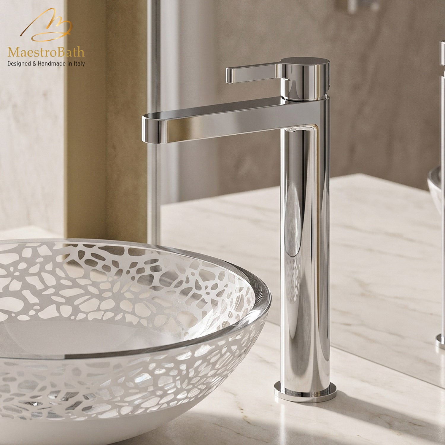 Luxury Italian Bathroom Sink Faucet #color_polished chrome