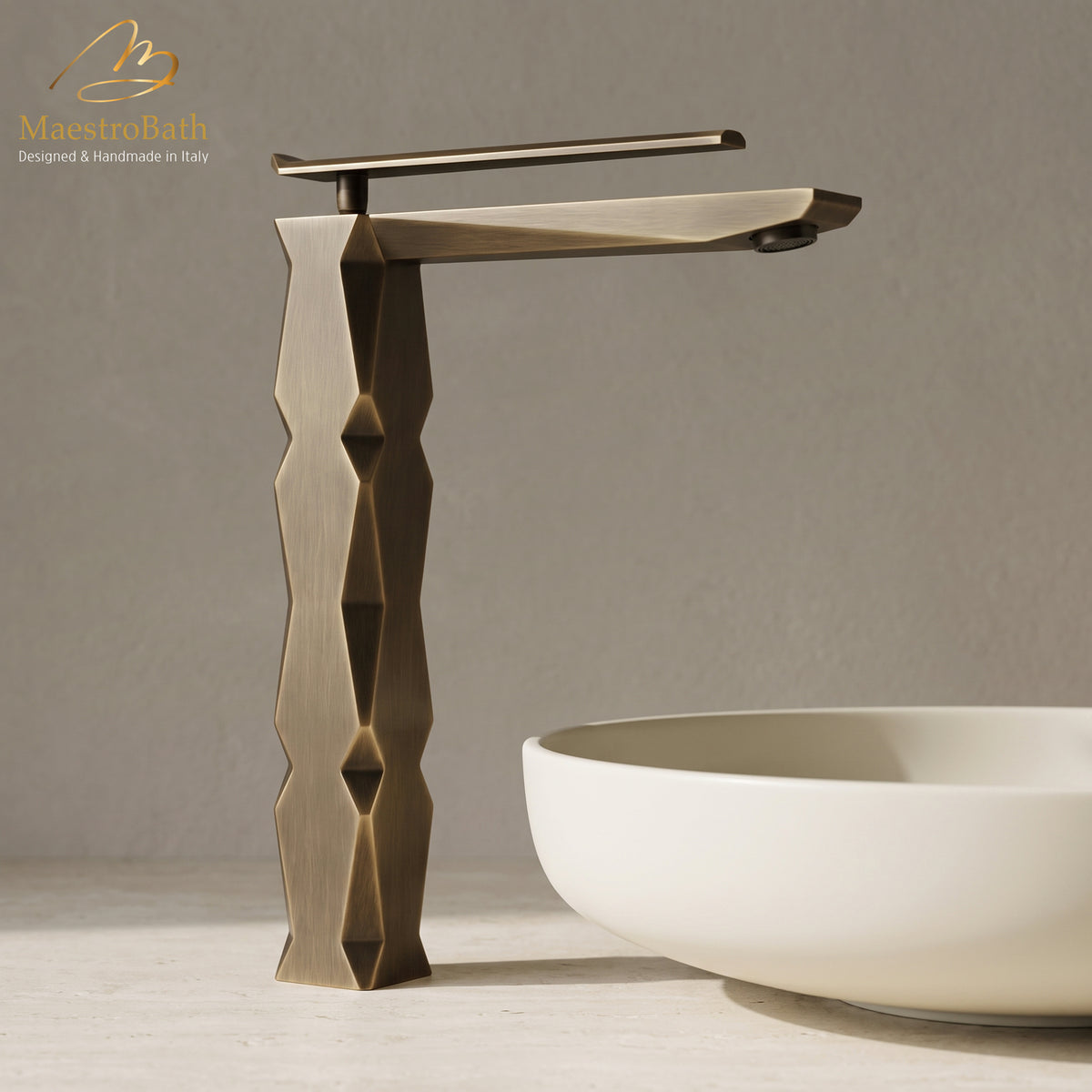 Ikon Tobacco Luxury Vessel Sink Faucet #color_Tobacco
