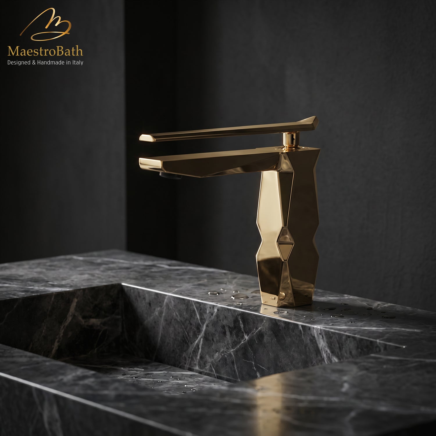 Ikon Polished Gold Luxury Vessel Sink Faucet #color_polished gold