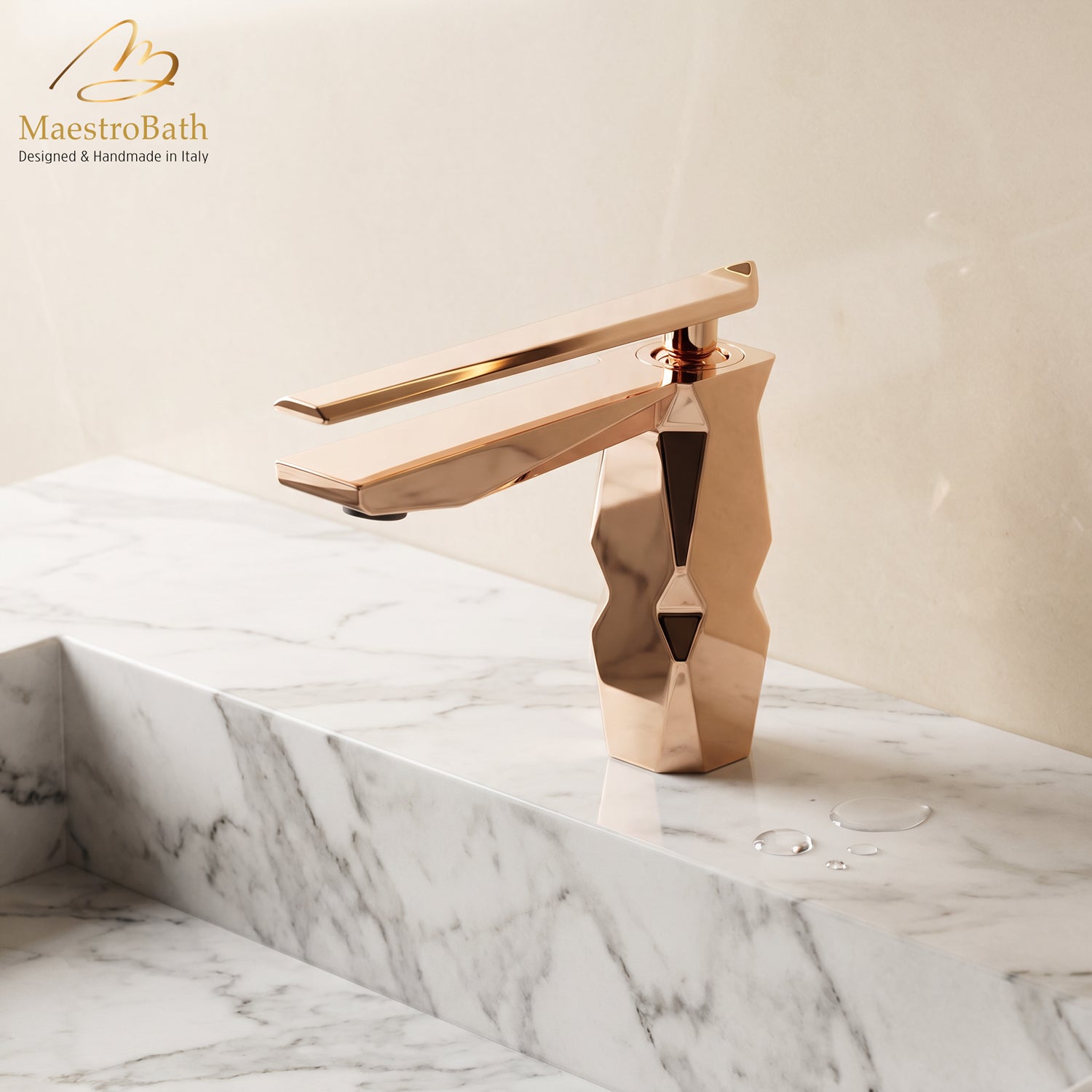 Ikon Rose Gold Luxury Vessel Sink Faucet #color_rose gold