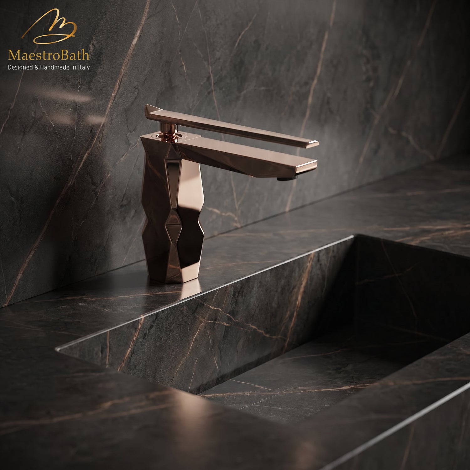 Ikon Rose Gold Luxury Vessel Sink Faucet #color_rose gold