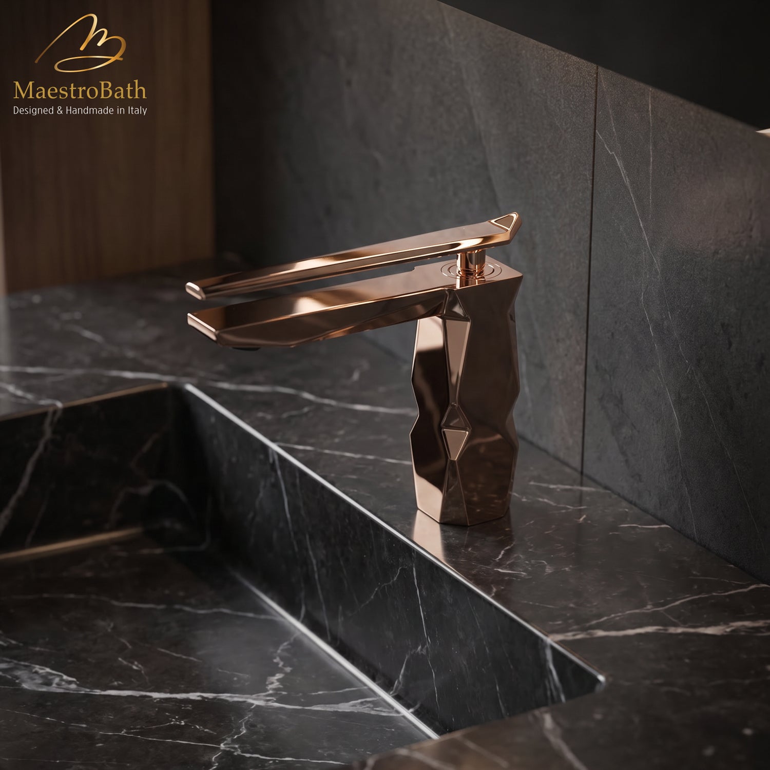 Ikon Rose Gold Luxury Vessel Sink Faucet #color_rose gold